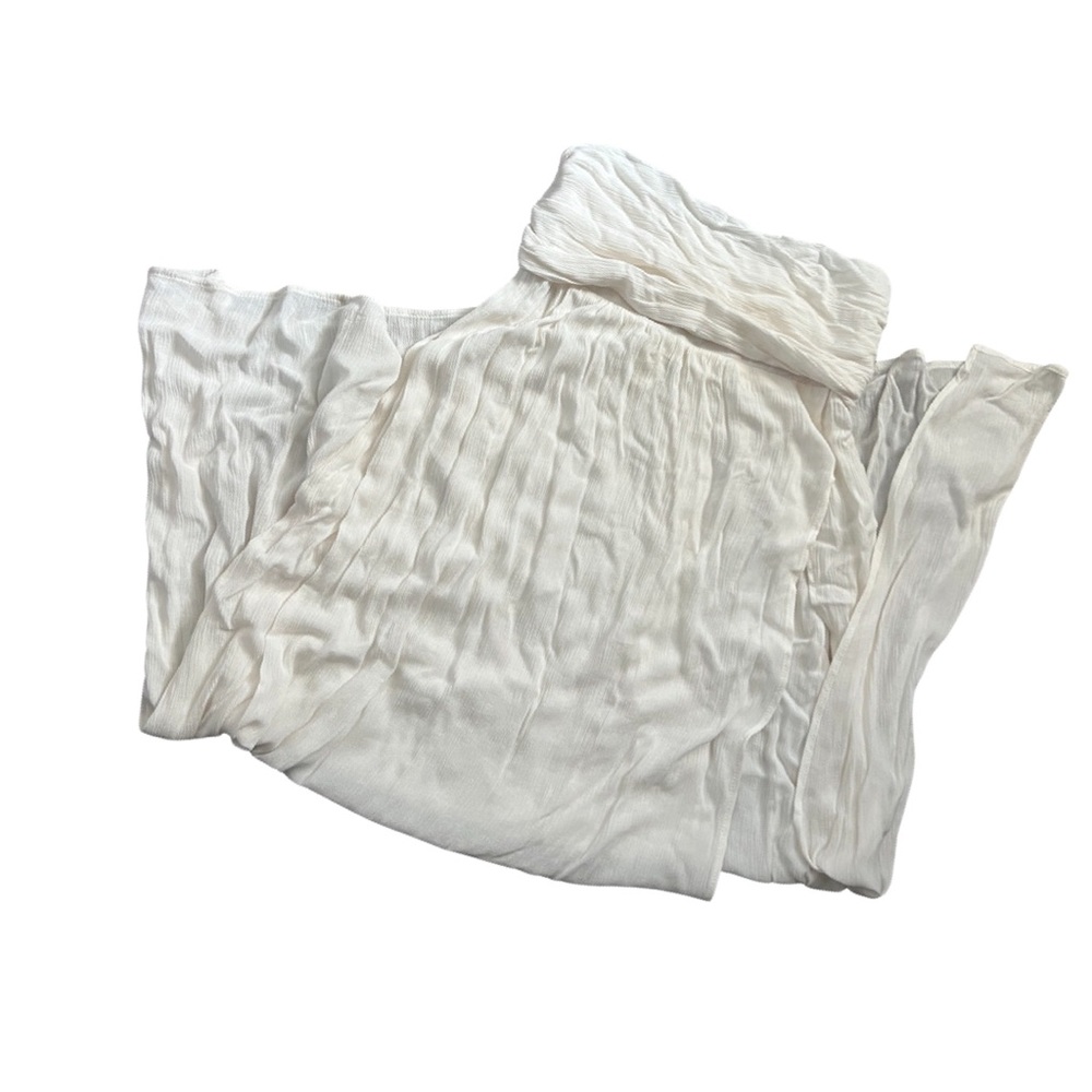 Happily Gray Rayon White Maxi Skirt M